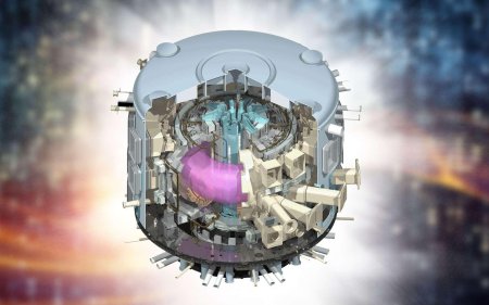 Схема термоядерного реактора (токамак)