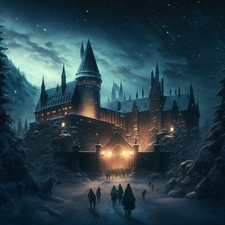 Рисунки замка Хогвартса из «Гарри Поттера»