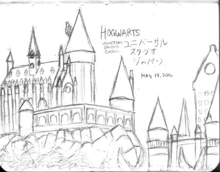 Замок хогвартс из гарри поттера раскраска