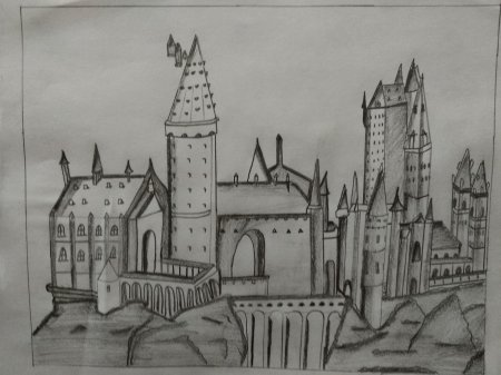 Нарисовать замок гарри поттера