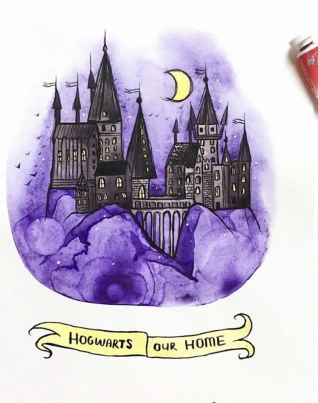 Хогвартс гарри поттер скетчинг