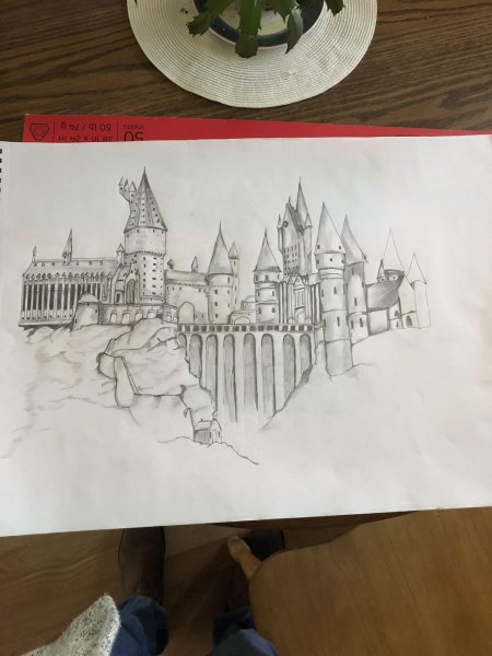 Раскраска гарри поттер замок хогвартс