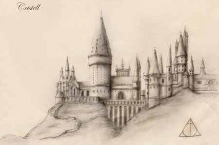 Раскраска гарри поттер замок хогвартс