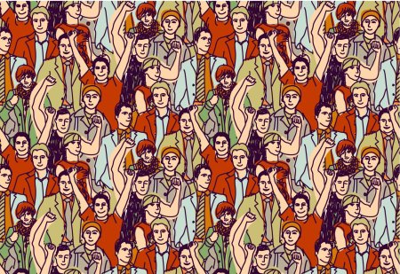 Толпа людей рисунок