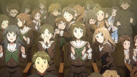 Толпа людей аниме