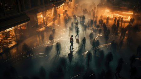 Одинокий человек в толпе