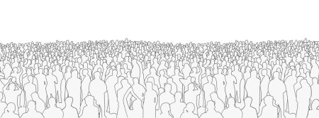 Толпа людей силуэт
