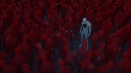 Человек выделяется из толпы