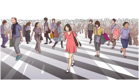 Толпа людей арт