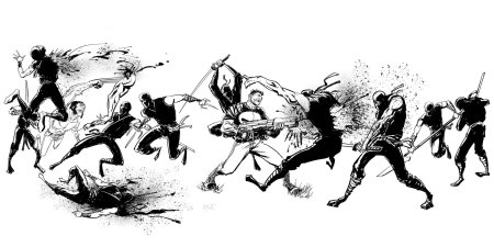 Драка ниндзя