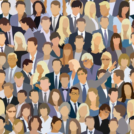 Толпа людей рисунок