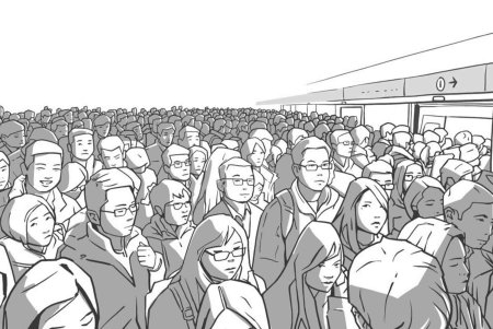 Толпа людей арт