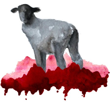 Овечка акварель