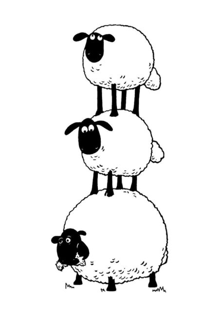 Раскраска барашек шон