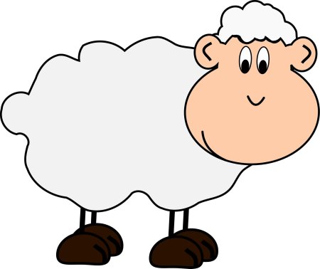 Барашек на прозрачном фоне