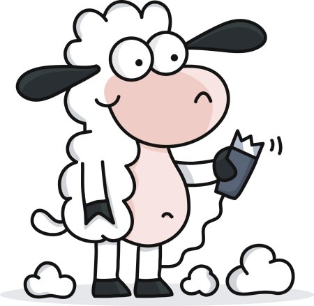 Овечка мультяшная