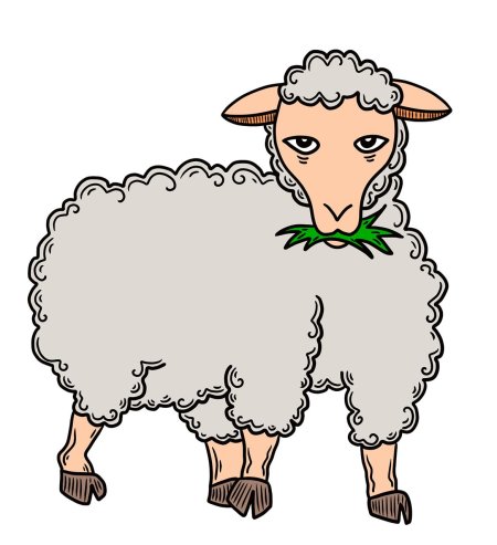 Овца мультяшная