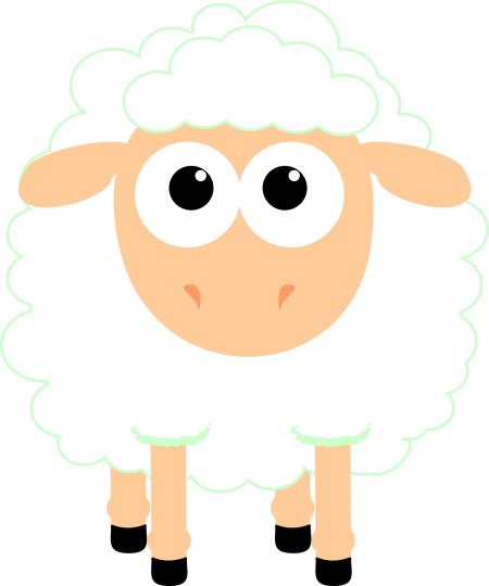 Овечка мультяшная