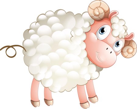 Овечка мультяшная