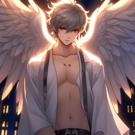 Аниме ангел парень