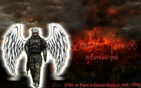 Солдат с ангельскими крыльями