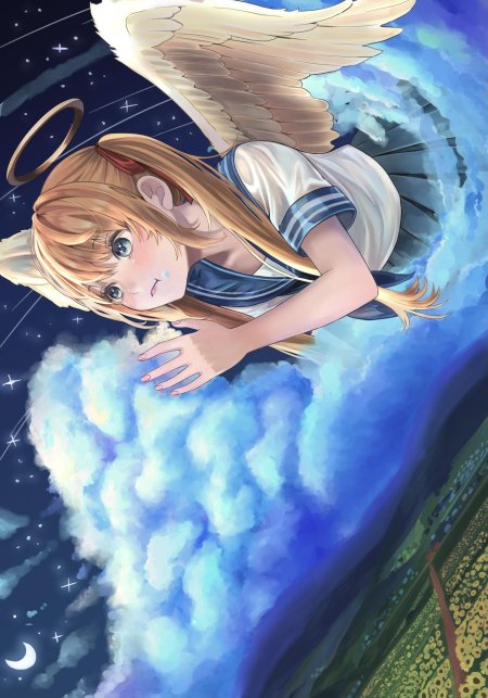 Ангел на облаке