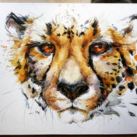 Рисунки животных акварелью