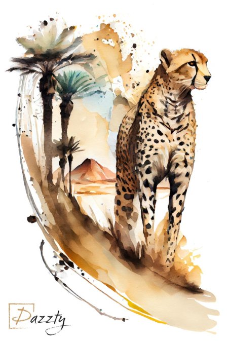 Гепард рисунок