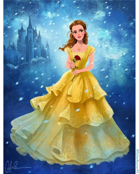 Бэлль принцесса дисней в желтом платье