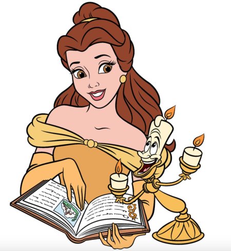 Бель дисней с книгой