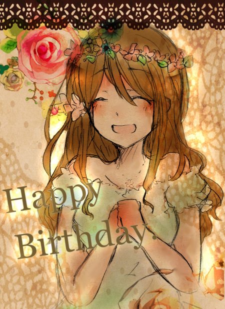 Поздравление с днём рождения в стиле аниме