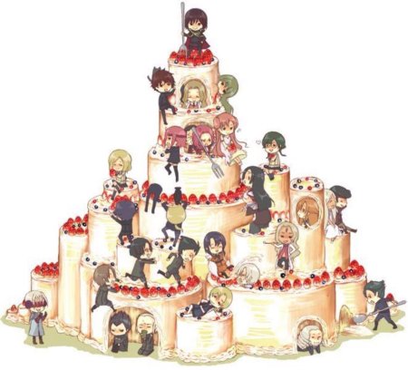 Торты аниме на день рождения