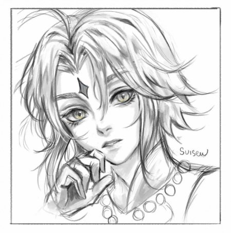 Сяо геншин скетч