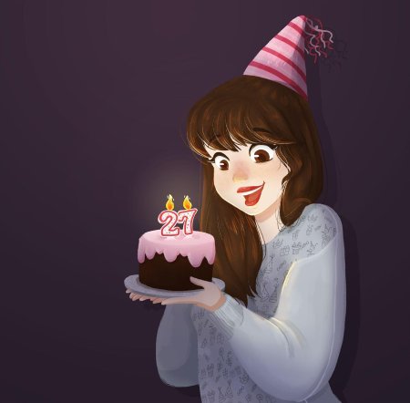 Девушка с днем рождения