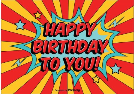 Поздравление в стиле комиксов