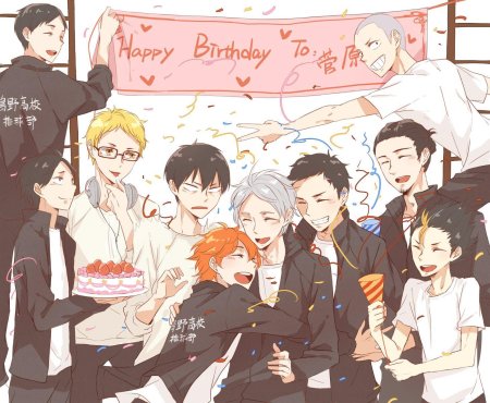 Торт с аниме волейбол карасуно