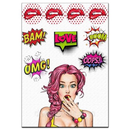 Надписи в стиле поп арт