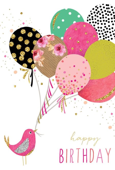 Стильная открытка с днем рождения