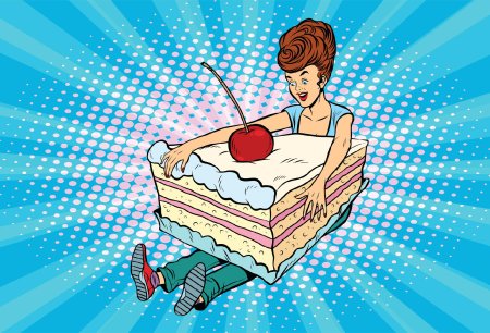 Девушка с тортом