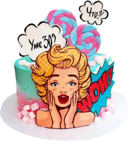 Торт в стиле поп арт