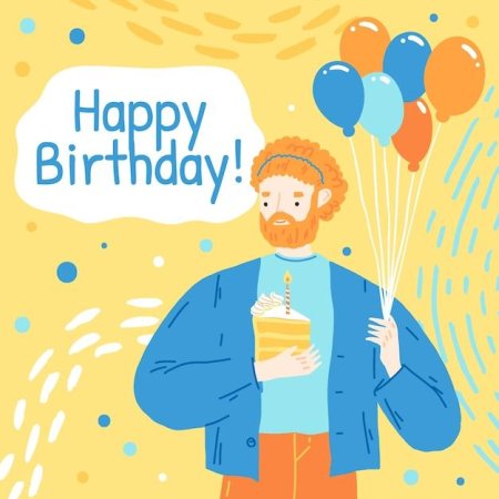 Happy birthday открытка мужчине