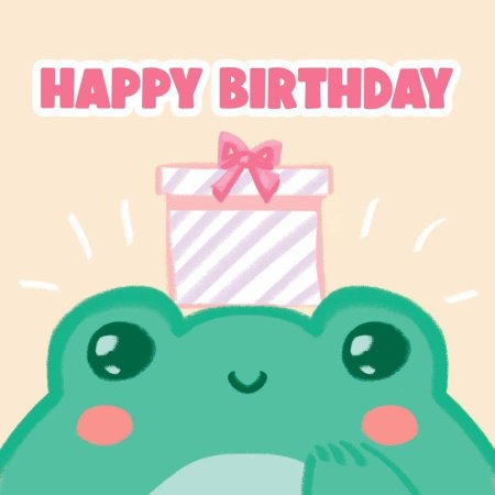 Happy birthday frog