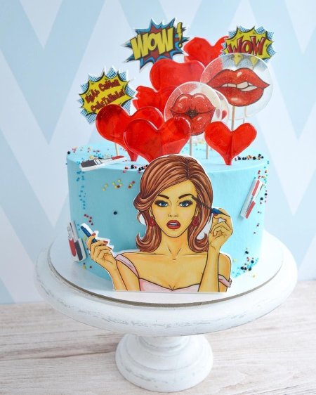 Торт в стиле поп арт