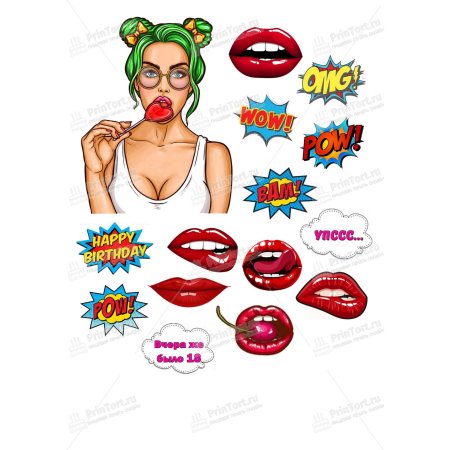 Надписи в стиле поп арт