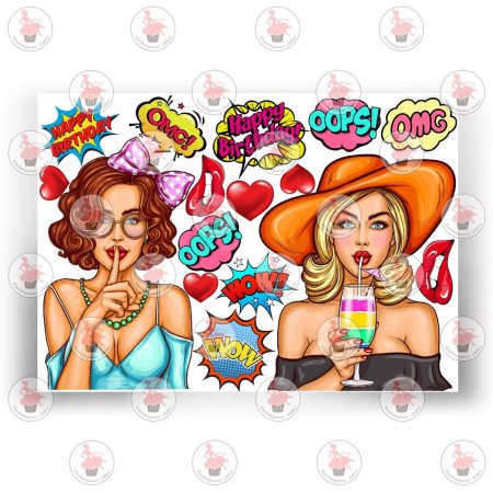 Девушка в стиле поп арт