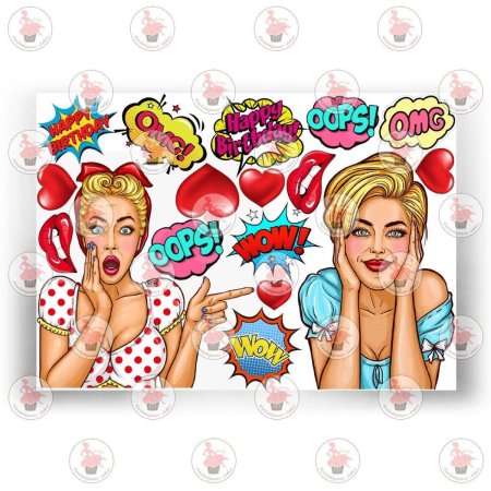 Надписи в стиле поп арт