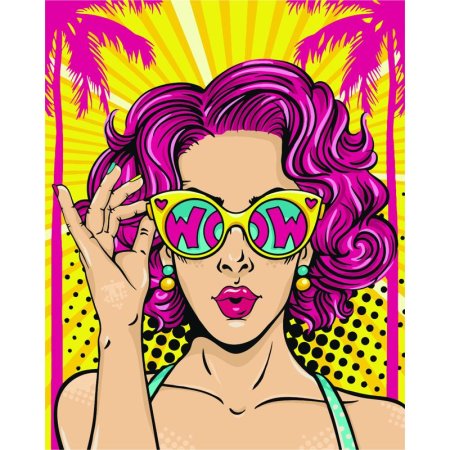 Девушка в стиле поп арт