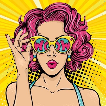 Девушка в стиле поп арт