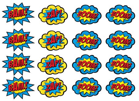 Наклейки в стиле комиксов