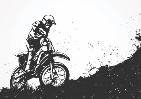 Силуэт мотоциклиста